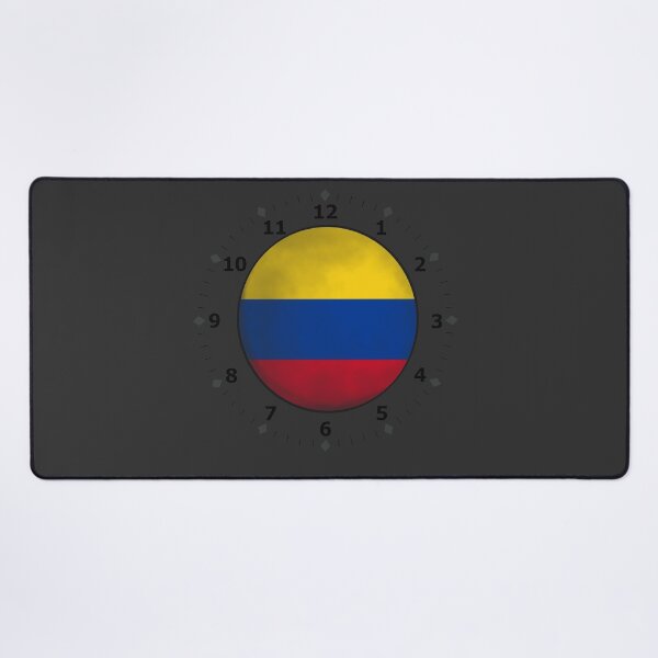 Item preview, colombia flag clock designed and sold by ZiphGames.