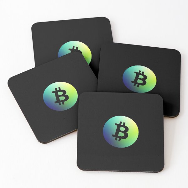 Item preview, Bitcoin logo - gradient - blue - green designed and sold by NautilusMare.