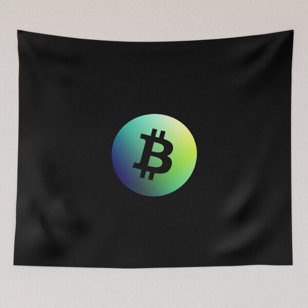 Item preview, Bitcoin logo - gradient - blue - green designed and sold by NautilusMare.