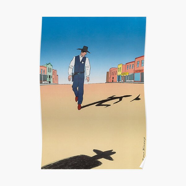 Surrealism Guy Billout Ngeti Bayangan Poster