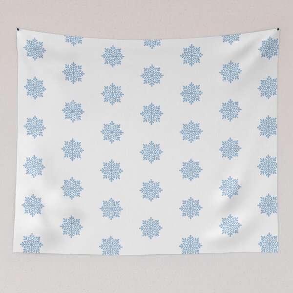 Item preview, Blue,  snowflake, winter, New Year, Christmas, snow designed and sold by Traida.