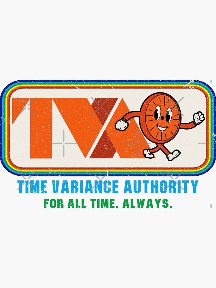 Tva Time Variance Authority Miss Minutes Rainbow Worn Sticker For Sale By Alhern67 Redbubble