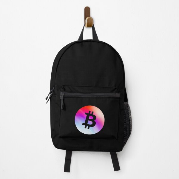 Item preview, Bitcoin Logo - Gradient - light blue - purple - red - orange designed and sold by NautilusMare.