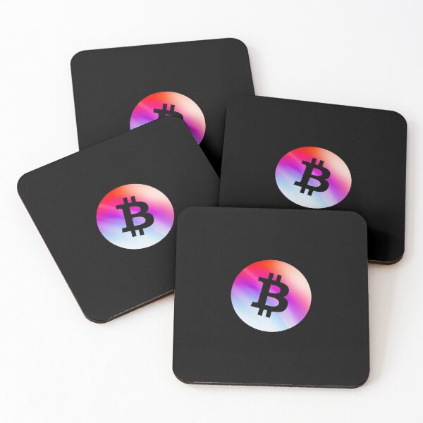 Item preview, Bitcoin Logo - Gradient - light blue - purple - red - orange designed and sold by NautilusMare.