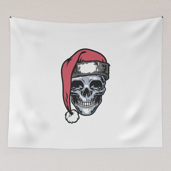 Item preview, A skull in a Christmas hat designed and sold by kamorim.