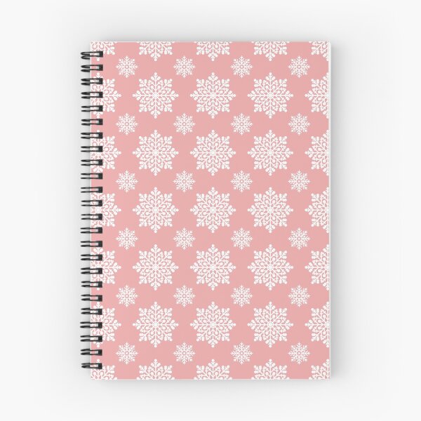 Aperçu de l'œuvre Blanc, flocons de neige, rose, fond, sans soudure, modèle créée et vendue par Traida.