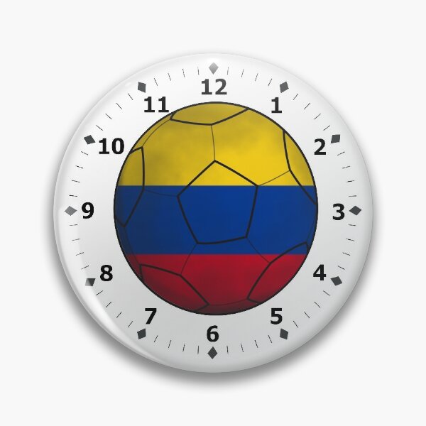 Item preview, colombia flag clock designed and sold by ZiphGames.
