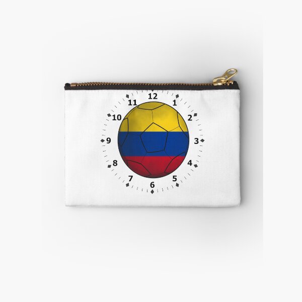 Item preview, colombia flag clock designed and sold by ZiphGames.