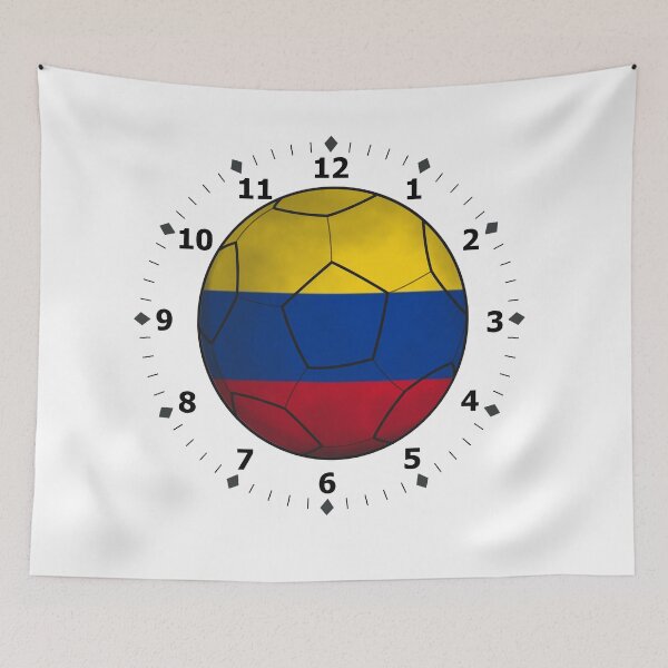Item preview, colombia flag clock designed and sold by ZiphGames.
