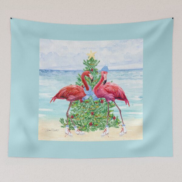 Item preview, Coastal Christmas Flamingos A designed and sold by Jean Plout.