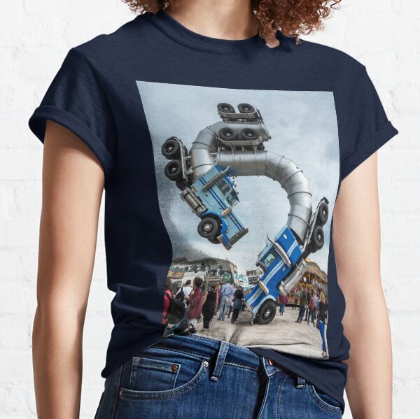 Vista previa del artículo con la obra «Big Rig Jig por Mike Ross en Banksy's Dismaland», diseñado y vendido por Carolyn Eaton.