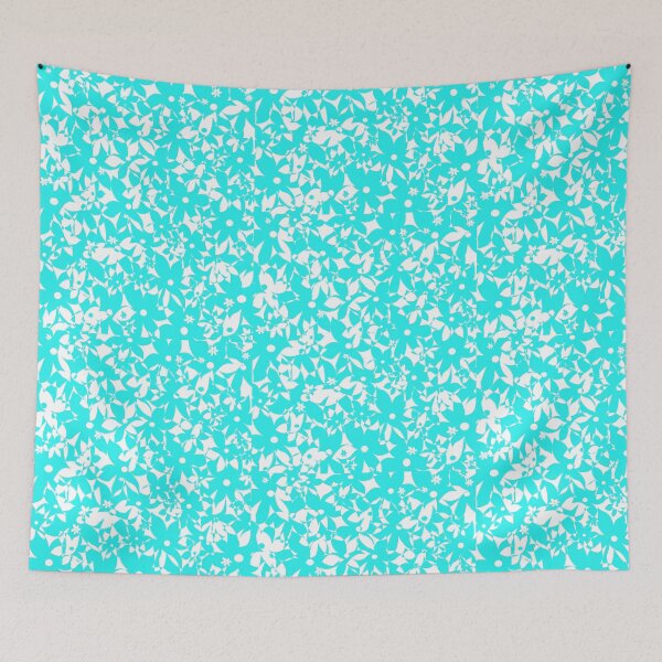 Item preview, Crowded Flowers - Turquoise designed and sold by dahlymama.