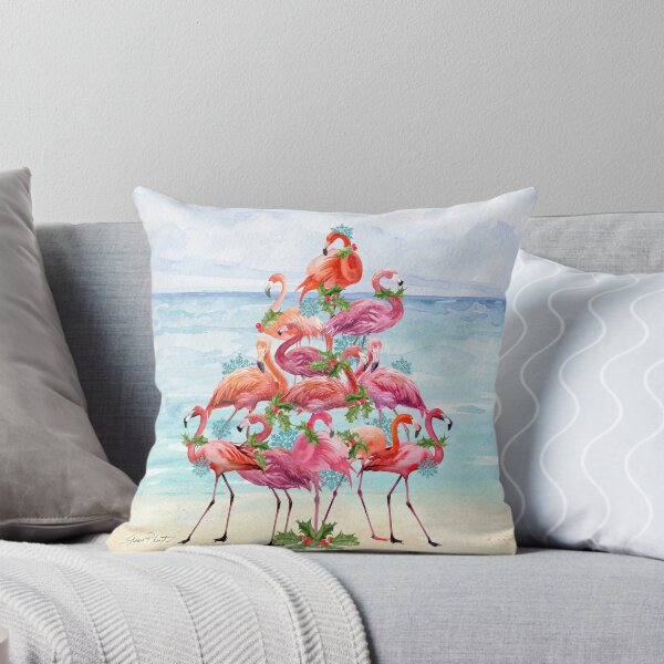 Item preview, Coastal Christmas Flamingos B designed and sold by Jean Plout.