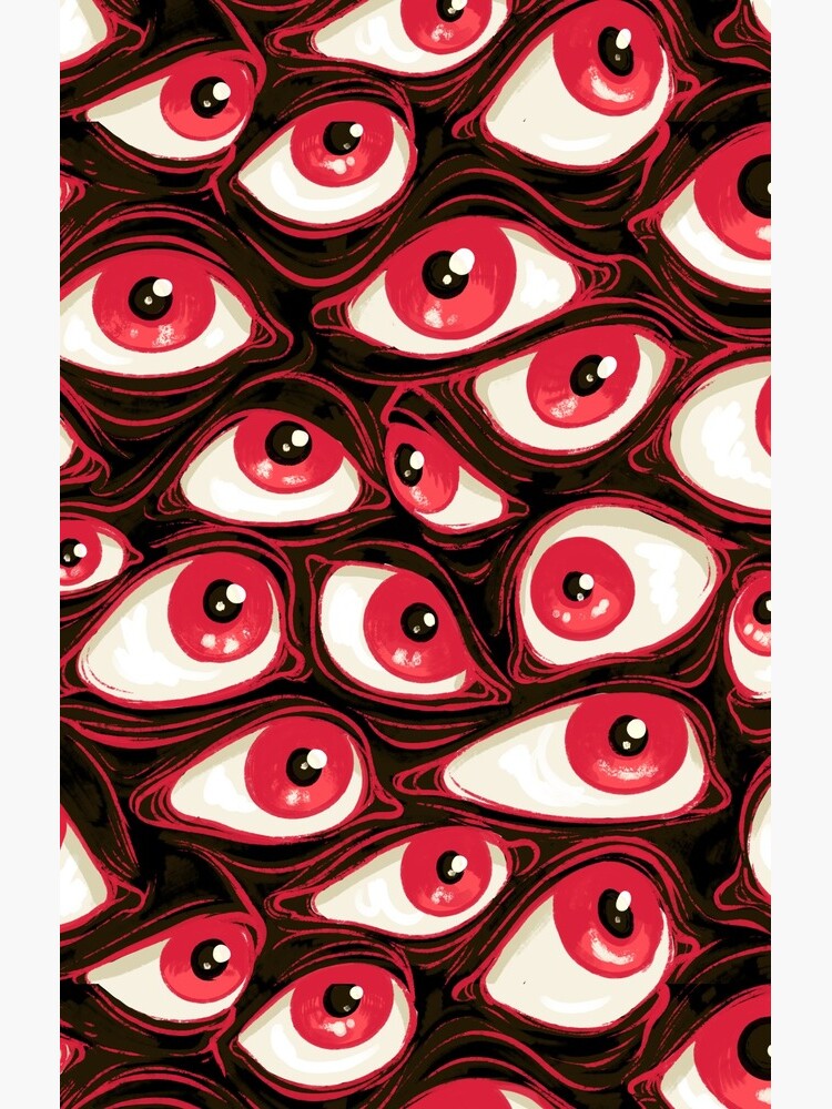 Thumbnail 4 of 4, Samsung Galaxy Phone Case, Wall of Eyes in Black designed and sold by paisleydrawrrs.