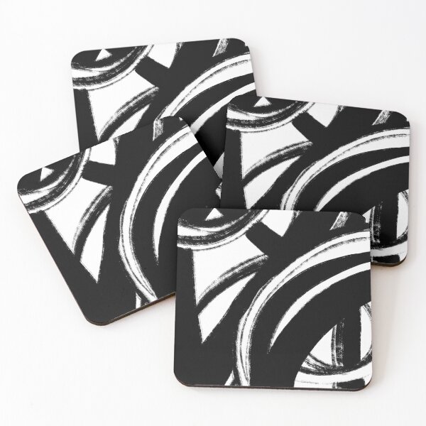 Item preview, Abstract Black and White Grunge Shapes 1 designed and sold by trajeado14.