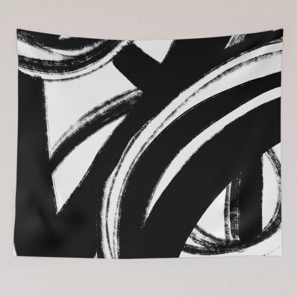 Item preview, Abstract Black and White Grunge Shapes 1 designed and sold by trajeado14.