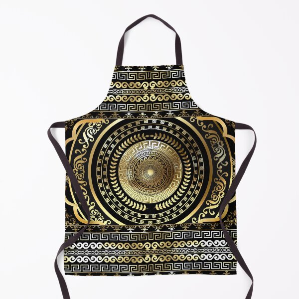 Item preview, Greek Key Border Gold Black Meander Design designed and sold by Yiorgos Designs.