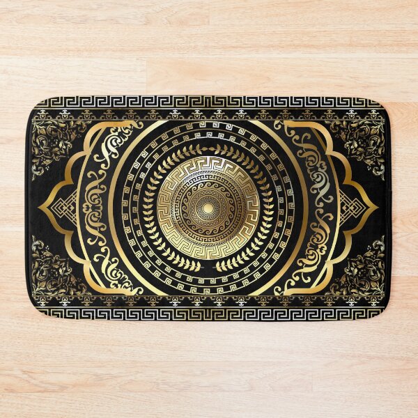Item preview, Greek Key Border Gold Black Meander Design designed and sold by Yiorgos Designs.