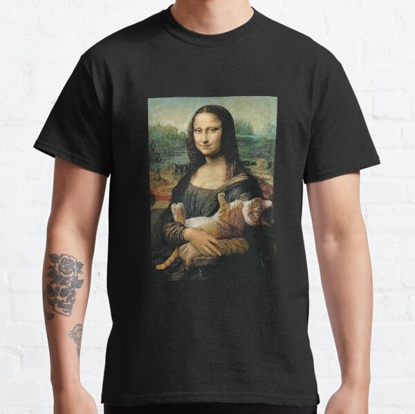 Mona Lisa holding a cat Classic T-Shirt
