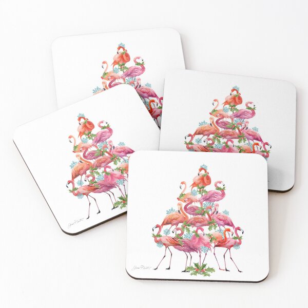 Item preview, Coastal Christmas Flamingos C2 designed and sold by Jean Plout.