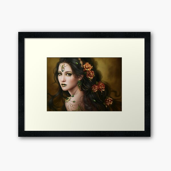 Golden Rose Framed Art Print