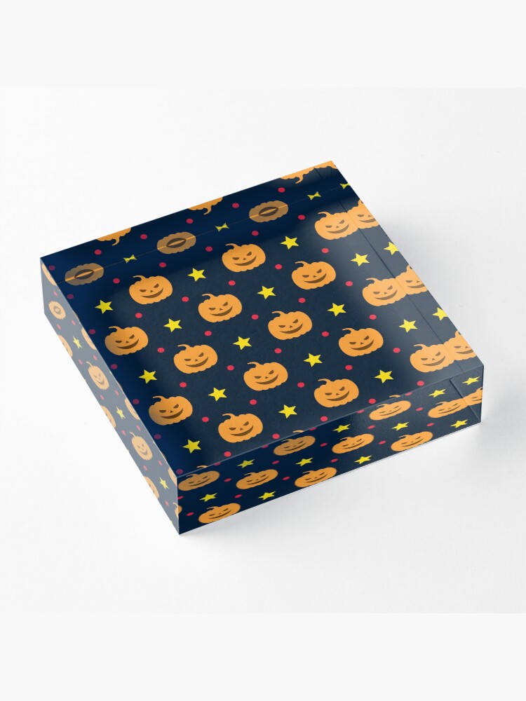 Alternate view of Halloween 2021 - Pattern Monster Acrylic Block