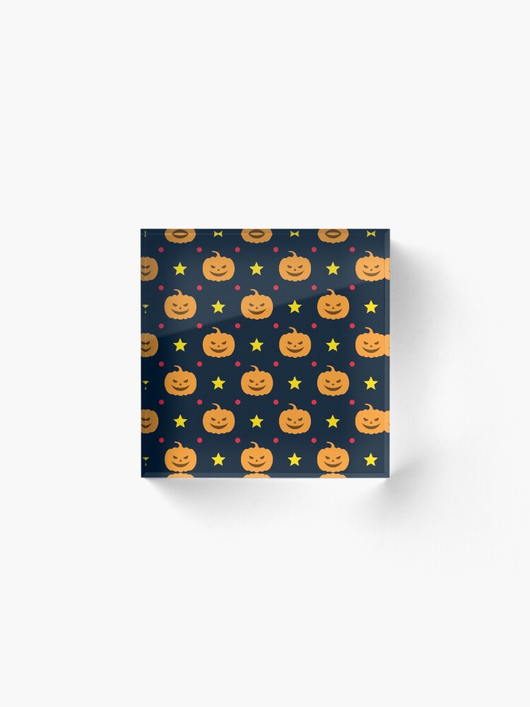 Alternate view of Halloween 2021 - Pattern Monster Acrylic Block