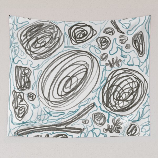 Item preview, River Bed Nature Abstract Organic Drawing designed and sold by trajeado14.