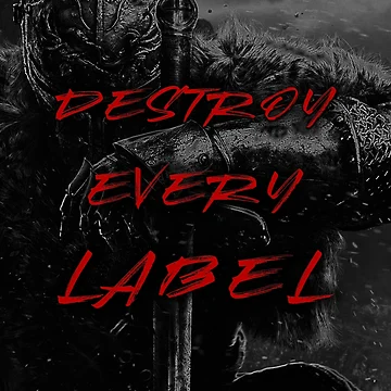 Artwork thumbnail, Destroy every label by Risala