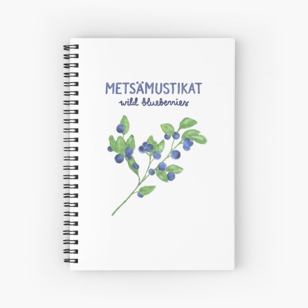 Wild Blueberries / Metsämustikat Spiral Notebook