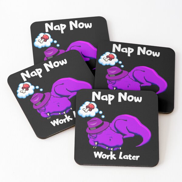 Item preview, Nap Now Work Later T-rex Purple designed and sold by jc007.