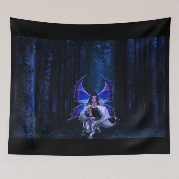 Item preview, Fairy and dragon in the fantasy forest designed and sold by brendanre.