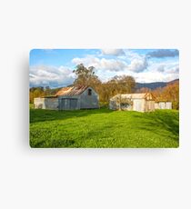 Old Farm Sheds In The Valley..... Canvas Print