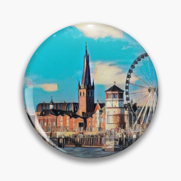 Item preview, Dusseldorf Cityscape designed and sold by Sofia-Draws.