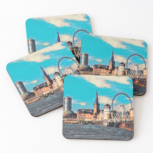 Item preview, Dusseldorf Cityscape designed and sold by Sofia-Draws.