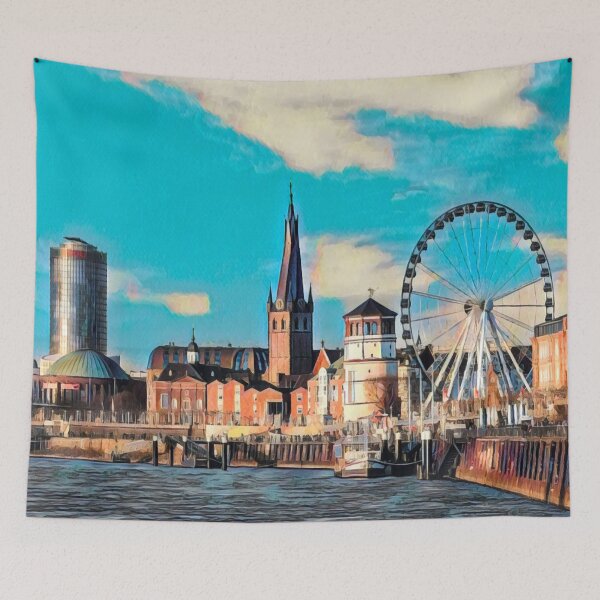 Item preview, Dusseldorf Cityscape designed and sold by Sofia-Draws.