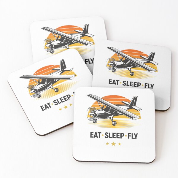 Artikelvorschau, Eat Sleep Fly einmotoriger Flugzeugpilot entworfen und verkauft von Uppercase Tees.