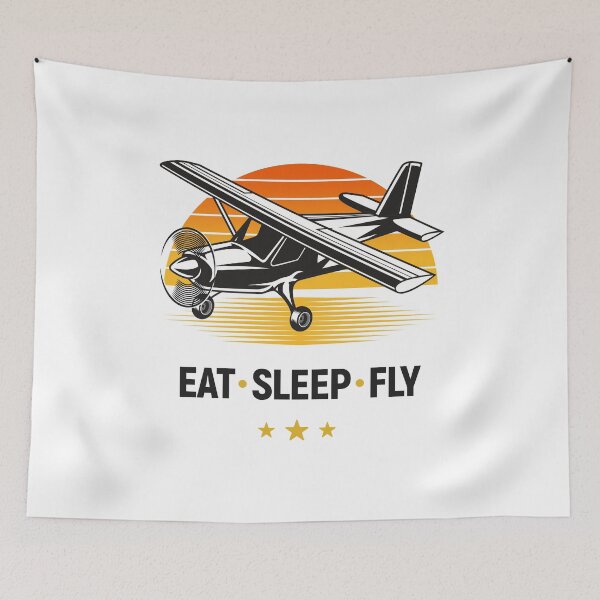 Item preview, Eat Sleep Fly Single Engine Airplane Pilot designed and sold by Uppercase Tees.