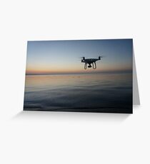 Drone sunset Greeting Card
