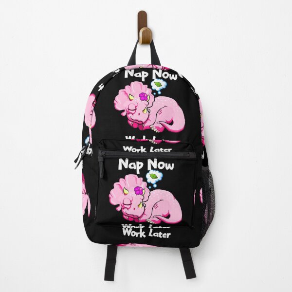 Item preview, Nap Now Work Later triceratops pink designed and sold by jc007.