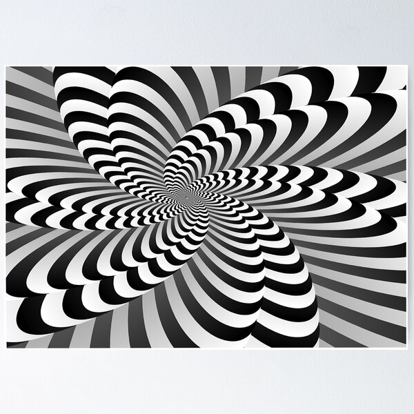 Pink Trippy optical illusion  Poster for Sale by Designs Of all kinds