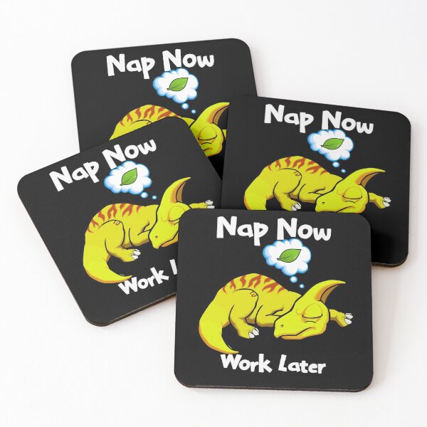Item preview, Nap Now Work Later parasaurolophus yellow designed and sold by jc007.
