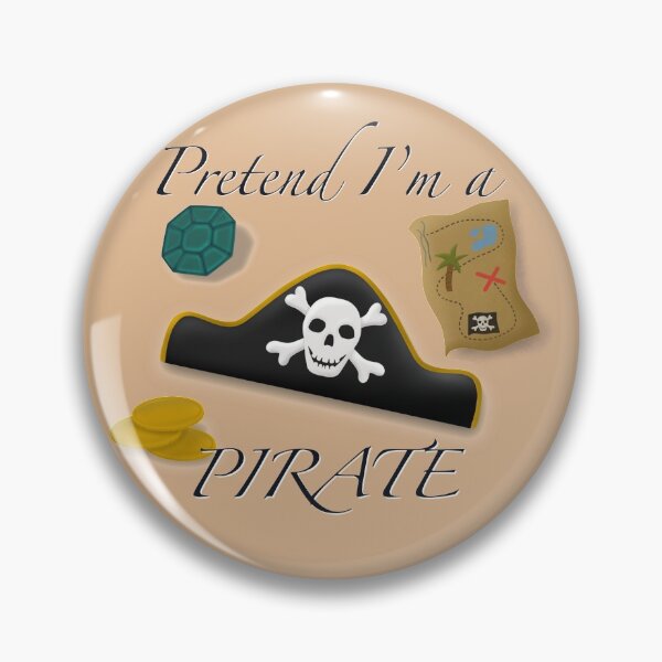 Artikelvorschau, Tu so, als wäre ich ein Pirat mit Hut und Karte entworfen und verkauft von PegFollyDesigns.