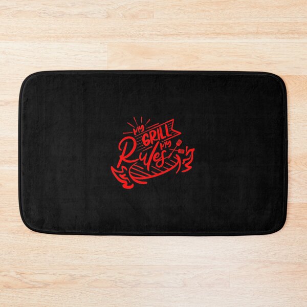 Item preview, My Grill My Rules Barbeque Quote designed and sold by Open Canvas.