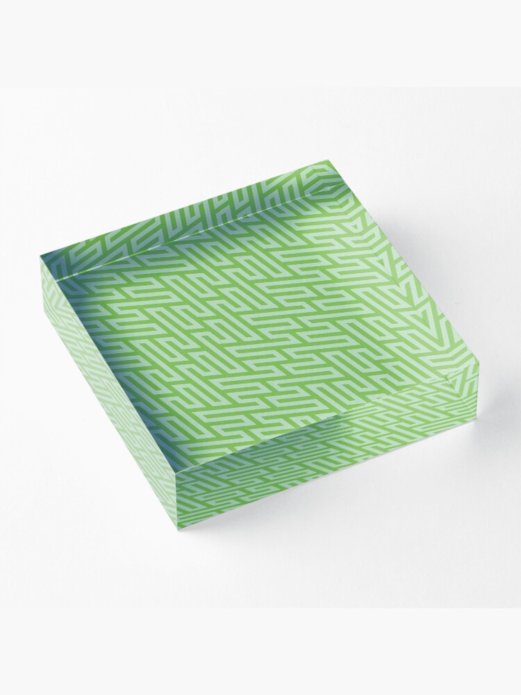 Alternate view of Green Blaze - Pattern Monster Acrylic Block