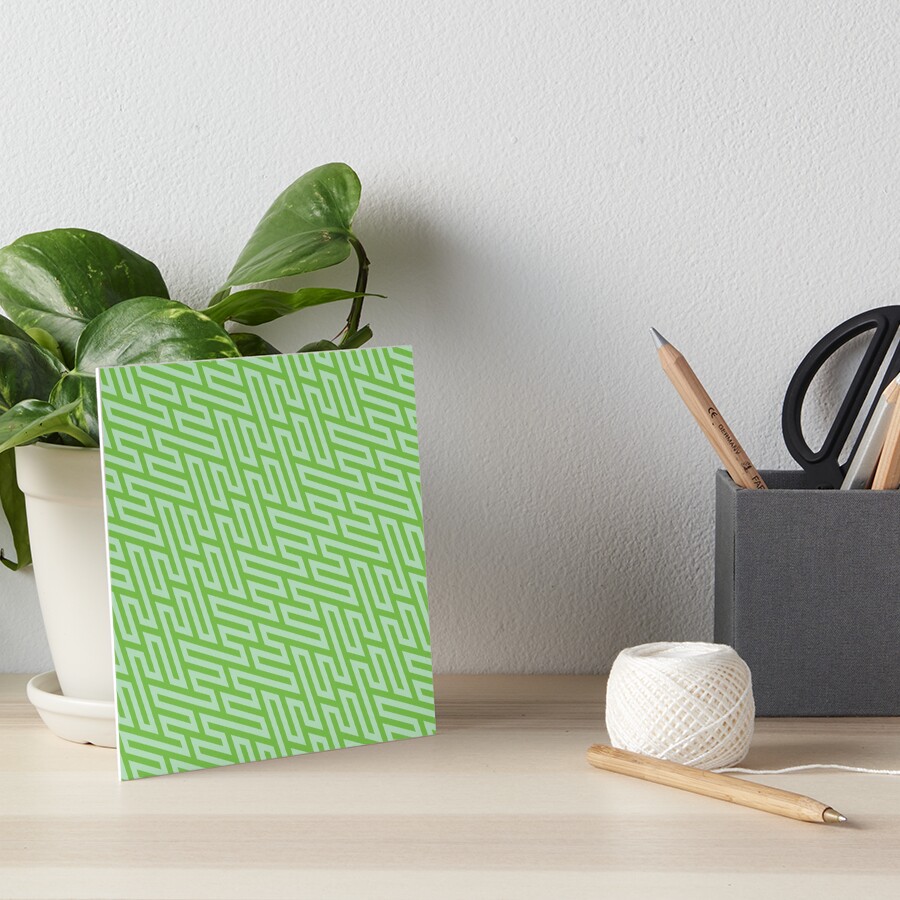 Green Blaze - Pattern Monster Art Board Print