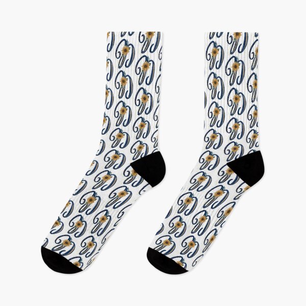 Item preview, Navy White yellow and Gold   designed and sold by BadTasteFactory.