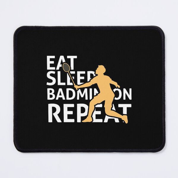 Item preview, Shuttlecock Eat Sleep Badminton Repeat motif designed and sold by der-faun.