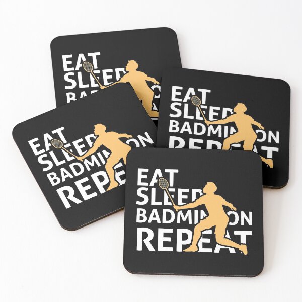 Item preview, Shuttlecock Eat Sleep Badminton Repeat motif designed and sold by der-faun.