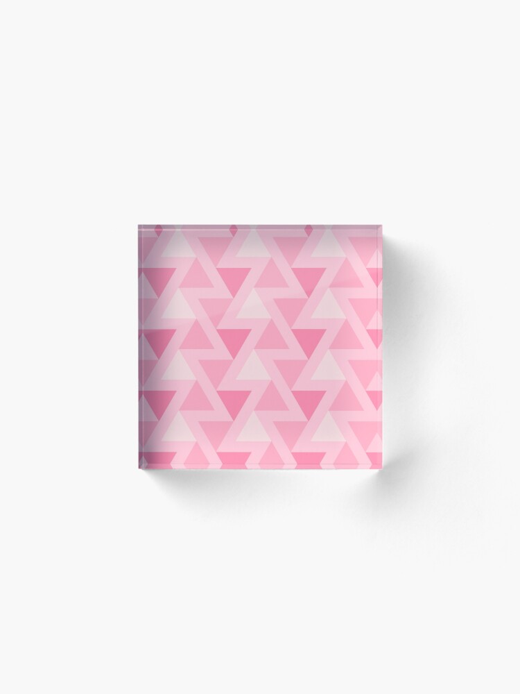 Alternate view of Pink Triangles - Pattern Monster Acrylic Block